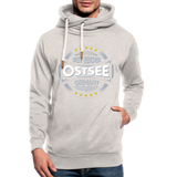 Ostsee Beaches - Männer Schalkragen Hoodie - Beige meliert