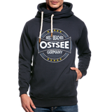 Ostsee Beaches - Männer Schalkragen Hoodie - Navy