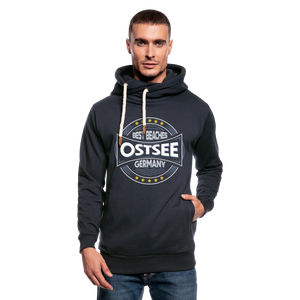 Ostsee Beaches - Männer Schalkragen Hoodie - Beige meliert