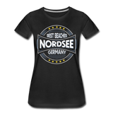 Nordsee Beaches - Frauen Premium T-Shirt - Schwarz