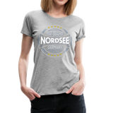 Nordsee Beaches - Frauen Premium T-Shirt - Grau meliert