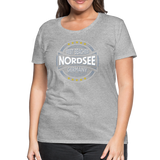 Nordsee Beaches - Frauen Premium T-Shirt - Grau meliert