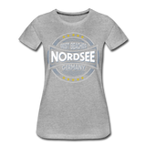 Nordsee Beaches - Frauen Premium T-Shirt - Grau meliert