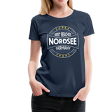 Nordsee Beaches - Frauen Premium T-Shirt - Navy