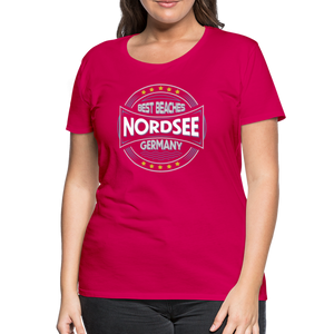 Nordsee Beaches - Frauen Premium T-Shirt - Hellrosa