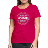 Nordsee Beaches - Frauen Premium T-Shirt - dunkles Pink