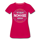 Nordsee Beaches - Frauen Premium T-Shirt - dunkles Pink