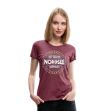 Nordsee Beaches - Frauen Premium T-Shirt - Bordeauxrot meliert