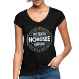 Nordsee Beaches - Frauen Vintage T-Shirt - Schwarz