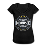 Nordsee Beaches - Frauen Vintage T-Shirt - Schwarz