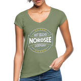 Nordsee Beaches - Frauen Vintage T-Shirt - Oliv