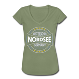 Nordsee Beaches - Frauen Vintage T-Shirt - Oliv