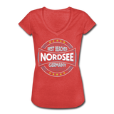 Nordsee Beaches - Frauen Vintage T-Shirt - Rot meliert