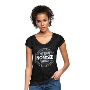 Nordsee Beaches - Frauen Vintage T-Shirt - Oliv