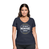 Nordsee Beaches - Frauen Bio-T-Shirt mit V-Ausschnitt von Stanley & Stella - Navy