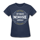 Nordsee Beaches - Frauen Gildan Heavy T-Shirt - Navy