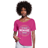 Nordsee Beaches - Frauen T-Shirt mit Fledermausärmeln von Bella + Canvas - Fuchsiarot