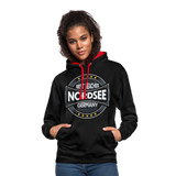 Nordsee Beaches - Frauen Kontrast-Hoodie - Schwarz/Rot