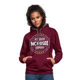 Nordsee Beaches - Frauen Kontrast-Hoodie - Weinrot/Anthrazit