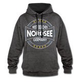 Nordsee Beaches - Frauen Kontrast-Hoodie - Anthrazit/Schwarz