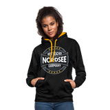 Nordsee Beaches - Frauen Kontrast-Hoodie - Schwarz/Gold