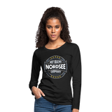 Nordsee Beaches - Frauen Premium Langarmshirt - Schwarz