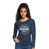 Nordsee Beaches - Frauen Premium Langarmshirt - Navy