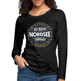 Nordsee Beaches - Frauen Premium Langarmshirt - Anthrazit