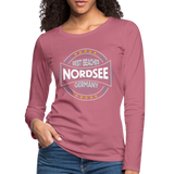 Nordsee Beaches - Frauen Premium Langarmshirt - Malve