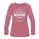 Nordsee Beaches - Frauen Premium Langarmshirt - Malve