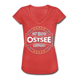 Ostsee Beaches - Frauen Vintage T-Shirt - Rot meliert