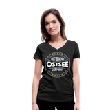 Ostsee Beaches - Frauen Bio-T-Shirt mit V-Ausschnitt von Stanley & Stella - Schwarz