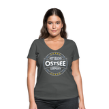 Ostsee Beaches - Frauen Bio-T-Shirt mit V-Ausschnitt von Stanley & Stella - Anthrazit