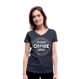 Ostsee Beaches - Frauen Bio-T-Shirt mit V-Ausschnitt von Stanley & Stella - Navy