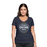 Ostsee Beaches - Frauen Bio-T-Shirt mit V-Ausschnitt von Stanley & Stella - Navy