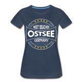 Ostsee Beaches - Frauen Premium T-Shirt - Navy