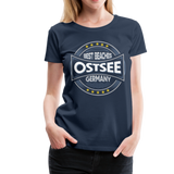 Ostsee Beaches - Frauen Premium T-Shirt - Navy