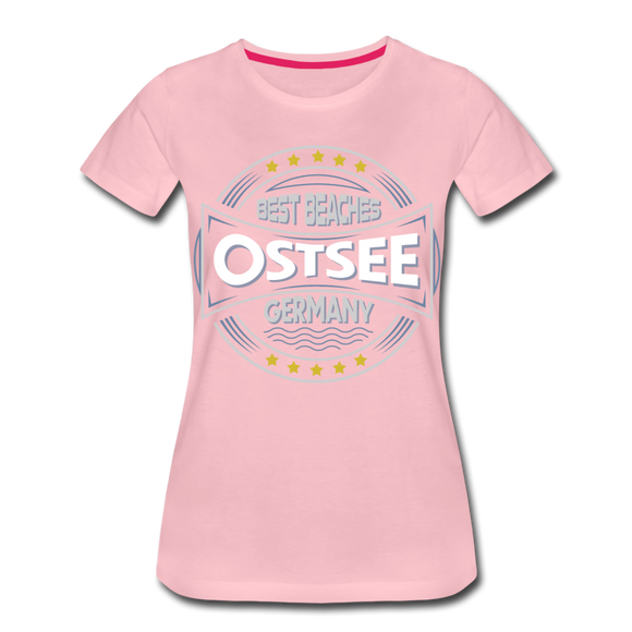 Ostsee Beaches - Frauen Premium T-Shirt - Hellrosa