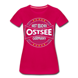 Ostsee Beaches - Frauen Premium T-Shirt - dunkles Pink