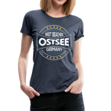 Ostsee Beaches - Frauen Premium T-Shirt - Blau meliert