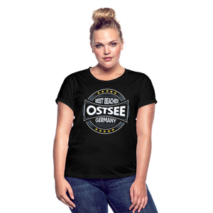 Ostsee Beaches - Frauen Oversize T-Shirt - Denim meliert