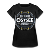 Ostsee Beaches - Frauen Oversize T-Shirt - Schwarz