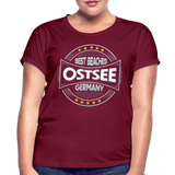 Ostsee Beaches - Frauen Oversize T-Shirt - Bordeaux