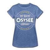 Ostsee Beaches - Frauen Oversize T-Shirt - Denim meliert