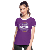 Ostsee Beaches - Frauen Kontrast-T-Shirt - Lila/Weiß