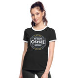 Ostsee Beaches - Frauen Kontrast-T-Shirt - Schwarz/Weiß