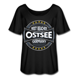 Ostsee Beaches - Frauen T-Shirt mit Fledermausärmeln von Bella + Canvas - Schwarz