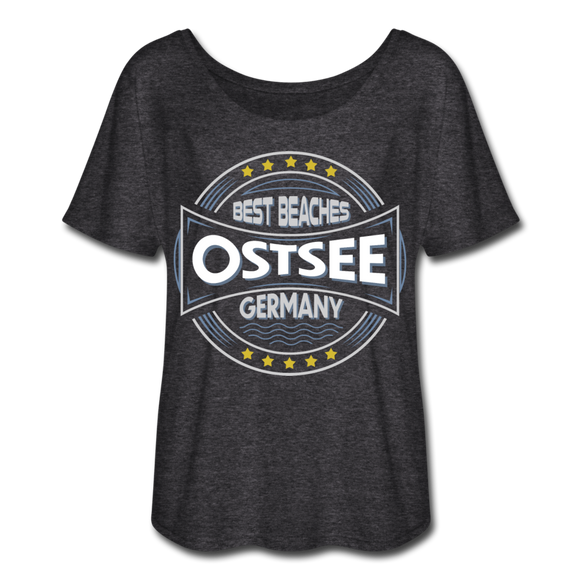 Ostsee Beaches - Frauen T-Shirt mit Fledermausärmeln von Bella + Canvas - Anthrazit