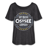 Ostsee Beaches - Frauen T-Shirt mit Fledermausärmeln von Bella + Canvas - Anthrazit