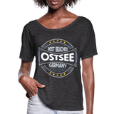 Ostsee Beaches - Frauen T-Shirt mit Fledermausärmeln von Bella + Canvas - Anthrazit